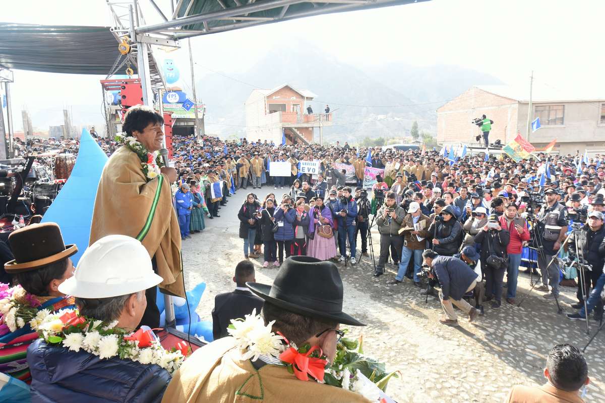 Evo Morales en Mecapaca. Foto: ABI