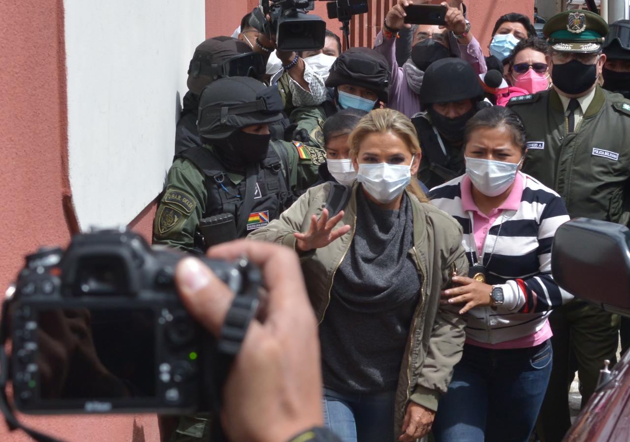 Jeanine Añez en la cárcel de Obrajes. Foto: ABI